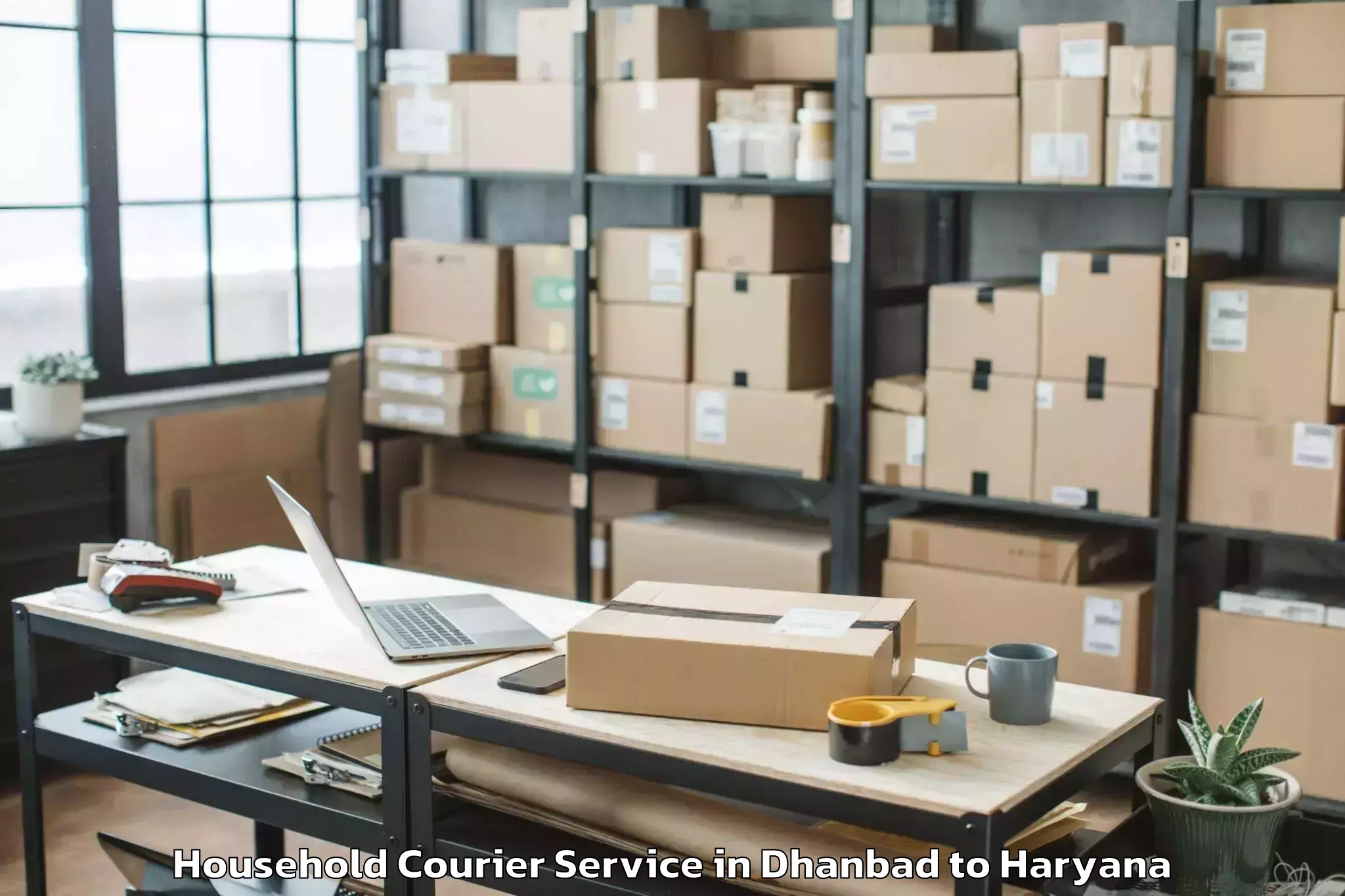 Book Dhanbad to Manav Rachna International Ins Household Courier Online